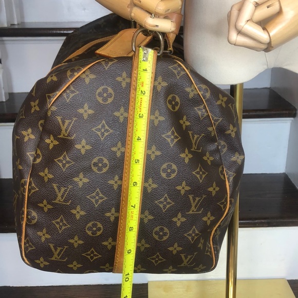 LOUIS VUITTON Monogram LV 55 Keepall Bandolier Strap Luggage Tag Lock Key SD844 - Picture 13 of 17